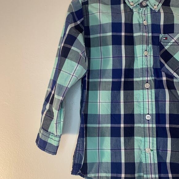 TOMMY HILFIGER Boy’s Casual Button Down Long Sleeve Shirt / Size: 5 - Picture 6 of 10